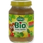 Пюре Ovko Bio груша яблуко 190г