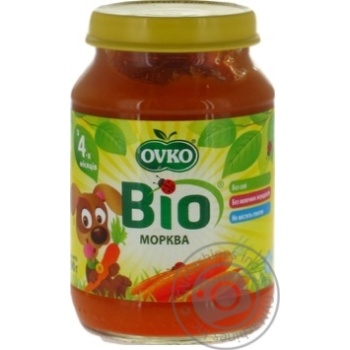 Ovko for children from 4 months carrot puree 190g - buy, prices for MegaMarket - photo 1