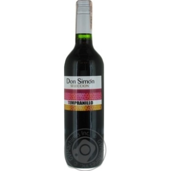 Вино Don Simon Tempranillo червоне сухе 0.75л х12 купить, цены на МегаМаркет - фото 1