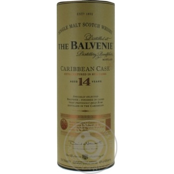 Balvenie Caribbean Cask Whiskey 14 yrs 42% 0,7l - buy, prices for MegaMarket - photo 1