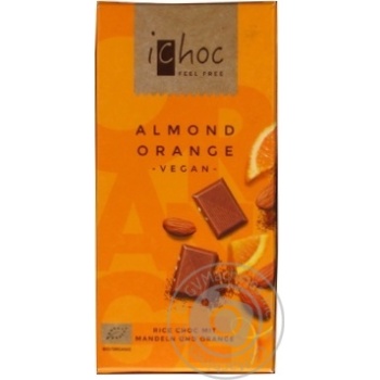 Chocolate Ichoc with almonds 80g - buy, prices for MegaMarket - photo 1