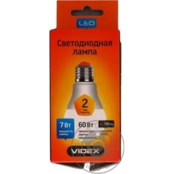 Лампа LED Videx E звичайна біла 7 Вт Е27 купити, ціни на МегаМаркет - фото 1