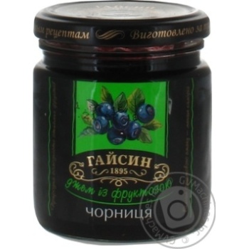 Джем Гайсин з фруктозою чорниця. 270 гр. с/б купить, цены на МегаМаркет - фото 1