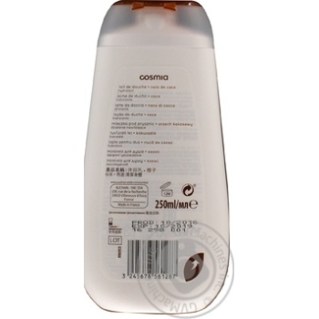 Cosmia Shower Milk Coconut Extract 250ml - buy, prices for Auchan - photo 2