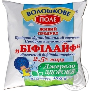Voloshkove Pole Bifilife Sour Milk Drink 2.5% - buy, prices for MegaMarket - photo 1