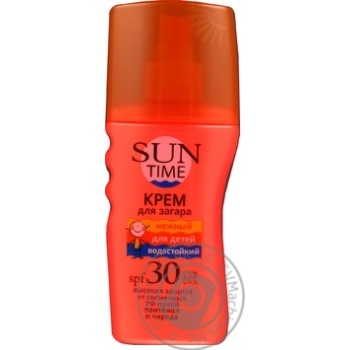Крем для засмаги Sun Time для дiтей SPF-30 150мл купити, ціни на МегаМаркет - фото 1