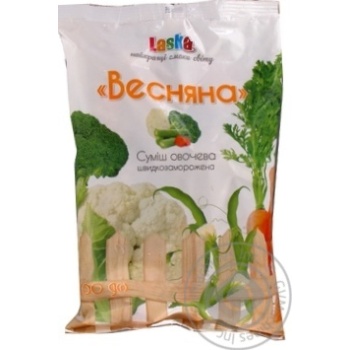 Смесь овощная Laska Весенняя быстрозамороженная 400г купить, цены на МегаМаркет - фото 3