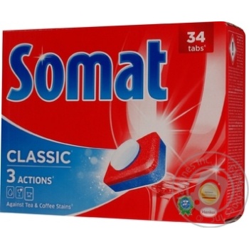 Tablet Somat for washing dishes 34pcs - buy, prices for MegaMarket - photo 1