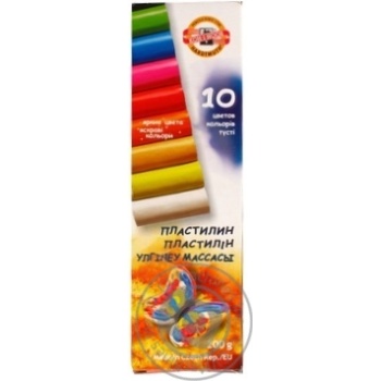 Plasticine Kohinoor 10colors 200g - buy, prices for MegaMarket - photo 1