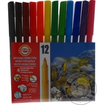Markers Kohinoor 12colors - buy, prices for MegaMarket - photo 1