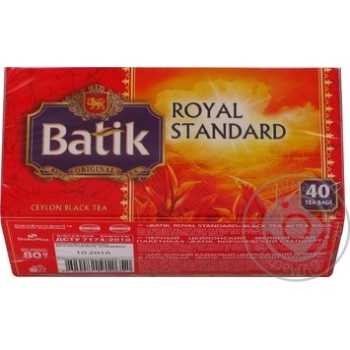 Batik Royal Standard Black Tea 40pcs 2g - buy, prices for MegaMarket - photo 1