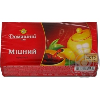 Domashniy Black Strong Tea 20pcs 2g - buy, prices for MegaMarket - photo 1