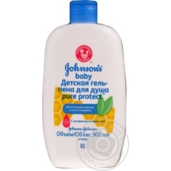 Детская гель-пена для душа Johnson's Baby Pure Protect 300мл купить, цены на МегаМаркет - фото 3
