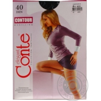 Колготы женские Conte Elegant Contour 40 ден р.4 Nero - купить, цены на - фото 3