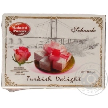Turkish delight Malatya pazari with rose extract 200g Turkey - buy, prices for MegaMarket - photo 1