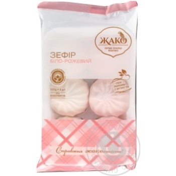 Зефір Жако біло-рожевий 350г купити, ціни на МегаМаркет - фото 3