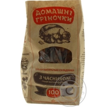 Грінки Домашні з часником 100г купити, ціни на МегаМаркет - фото 2