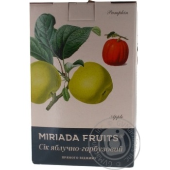 Сік Miriada Fruits Яблучно-гарбузовий 3л - купити, ціни на МегаМаркет - фото 5