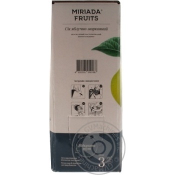 Juice Miriada fruits apple-carrot 3000ml - buy, prices for MegaMarket - photo 2