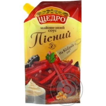 Майонезний соус Пісний 50% д/п Щедро 350г купить, цены на МегаМаркет - фото 1