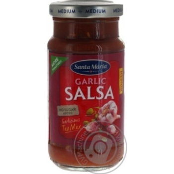 Sauce Santa maria Salsa with garlic 230g glass jar Norway - buy, prices for MegaMarket - photo 1
