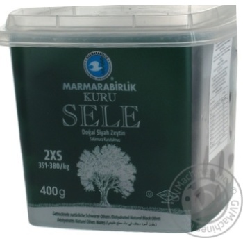 Оливки Marmarabirlikс чорні в`ялені 400г х12 купить, цены на МегаМаркет - фото 1