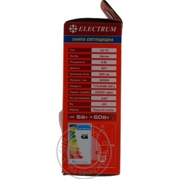 Лампочка ELECTRUM LED 6W 520lm 2700K E27 LC-12 купить, цены на МегаМаркет - фото 7