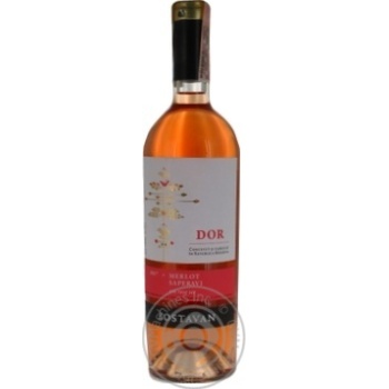 Bostavan DOR Merlot-Saperavi pink dry wine 13% 0,75l - buy, prices for MegaMarket - photo 1