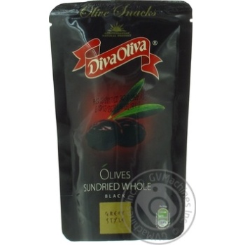 Diva Oliva Dried Black Olives with bone 100g - buy, prices for MegaMarket - photo 1