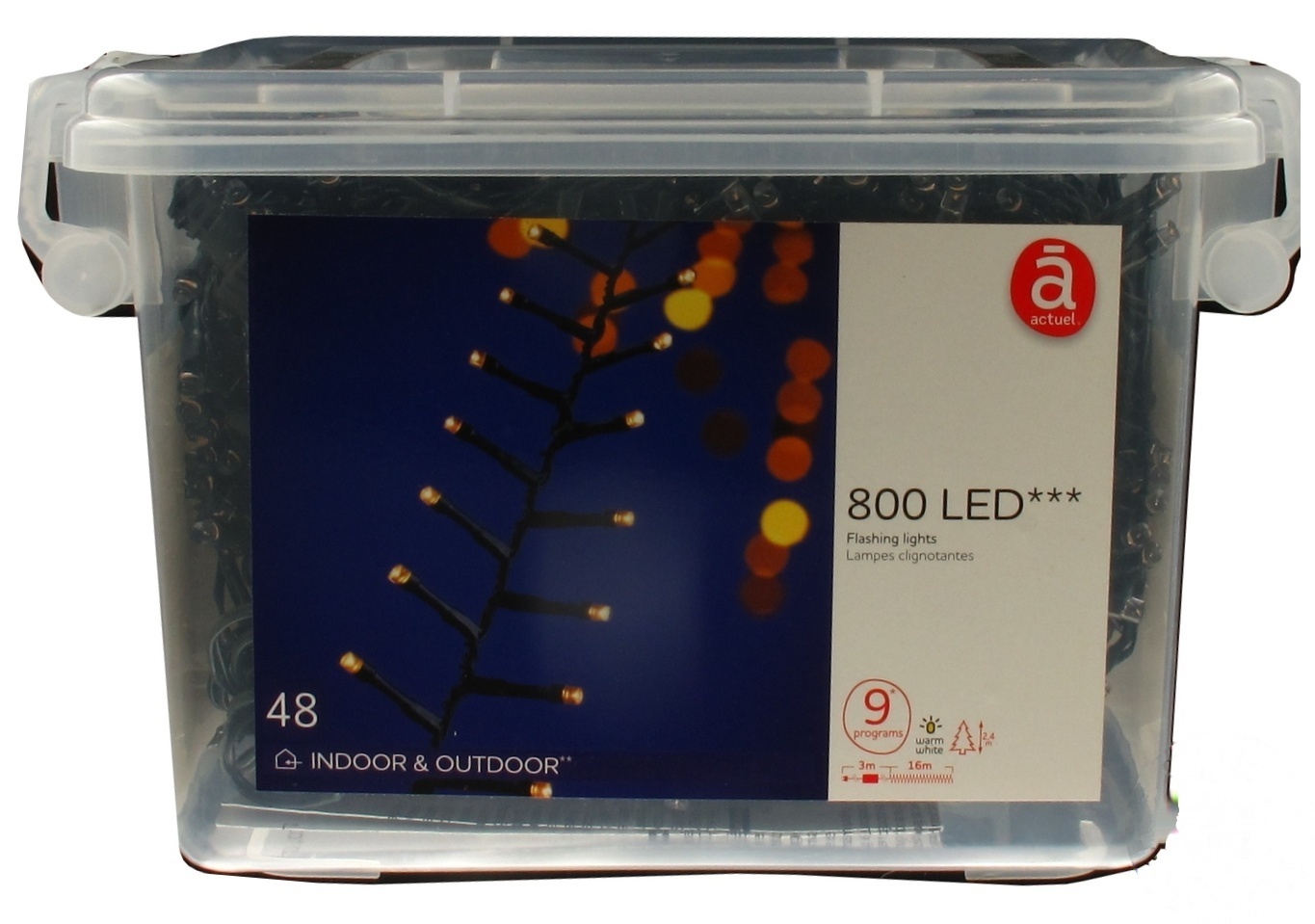 

Гирлянда Actuel 800 LED 9 программ белая