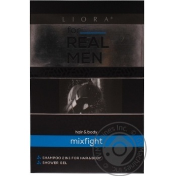Набор косметический Liora for Real Men mixfight Шампунь 2в1 250мл + Гель для душа 250мл купить, цены на МегаМаркет - фото 1