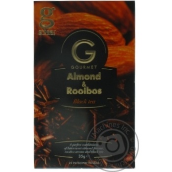 Чай черный G'tea! Gourmet миндаль и ройбуш 20шт 1.75г купить, цены на МегаМаркет - фото 1