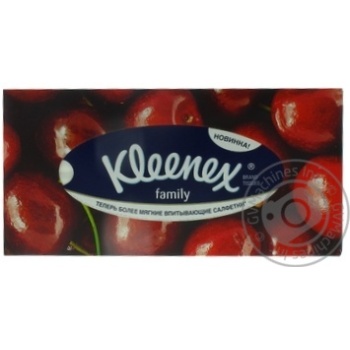 Салфетки Kleenex Family Boxes в коробке купить, цены на МегаМаркет - фото 1