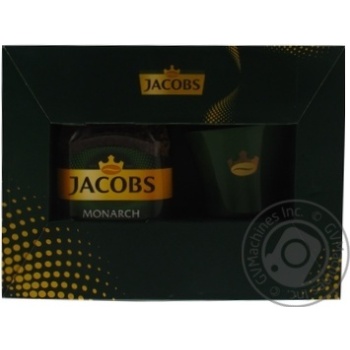 Набор: кофе Jacobs Monarch растворимый сублимированный 190г + чашка керамическая - купить, цены на NOVUS - фото 3