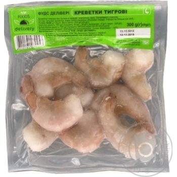 Креветка Foods delivery тигрова б/г заморож 16/20 300г купити, ціни на МегаМаркет - фото 1