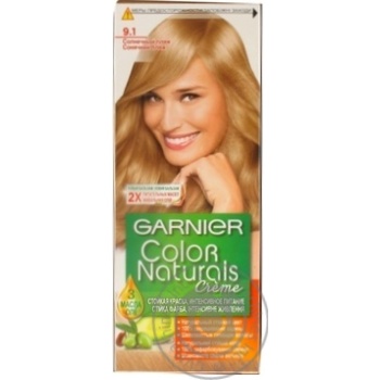 Краска для волос Garnier Color Naturals Creme с 3-мя маслами №9.1 Солнечный пляж купить, цены на МегаМаркет - фото 1