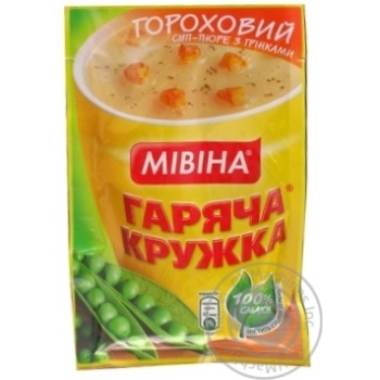Суп гороховий Мівіна Гаряча кружка з беконом та грінками 19г купити, ціни на МегаМаркет - фото 3