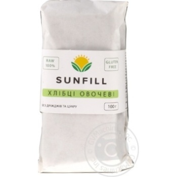 Хлібці Sunfill 100 г Овочеві б/глютену купити, ціни на МегаМаркет - фото 2