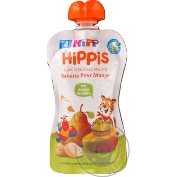 Пюре Hipp Hippis банан-груша-манго 100г купити, ціни на МегаМаркет - фото 1