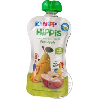 Пюре Hipp Hippis груша-яблоко 100г купить, цены на МегаМаркет - фото 1