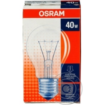 Лампа Osram А розжарювання 40W CL 40 E27 x6 купить, цены на МегаМаркет - фото 1