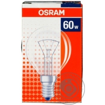 Лампа Osram Р розжарювання 60W CL 60 E14 x6 купить, цены на МегаМаркет - фото 1