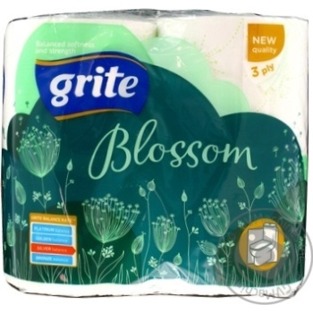 Toilet paper Grite 4pcs - buy, prices for MegaMarket - photo 1