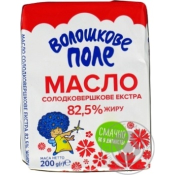 Voloshkove pole Extra sweet cream butter 82.5% 200g - buy, prices for MegaMarket - photo 1