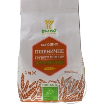 Мука Екород пшеничная органическая грубого помола 1кг купить, цены на МегаМаркет - фото 1