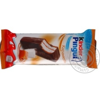 Kinder Pinqui biscuit caramel in glaze shortcake 30g - buy, prices for MegaMarket - photo 1