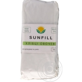 Хлібці Sunfill 100 г Овочеві б/глютену купити, ціни на МегаМаркет - фото 1