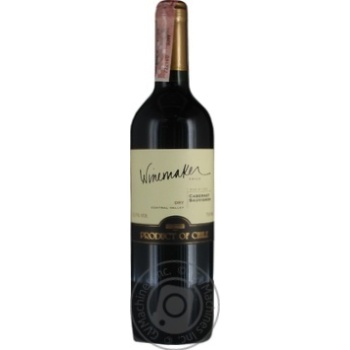 Wine cabernet sauvignon Winemaker red dry 13% 750ml glass bottle Chili - buy, prices for MegaMarket - photo 2