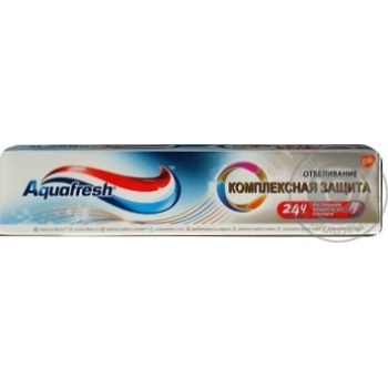 Зубна паста Aquafresh Комплексний щоденний захист Відбілююча 100мл Словацька республіка купити, ціни на МегаМаркет - фото 1