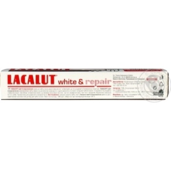 Зубная паста Lacalut White & Repair 75мл купить, цены на МегаМаркет - фото 6